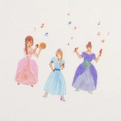 Housse de couette enfant 140x200cm et 1 taie d'oreiller 63x63cm motif princesse en coton - blanc