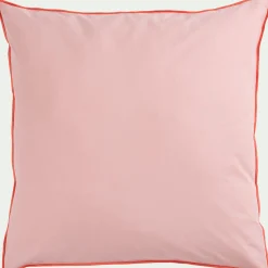 Housse de couette enfant 140x200cm et 1 taie d'oreiller 63x63cm en coton - rose