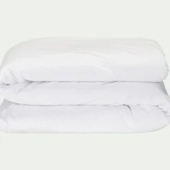 Housse de couette 260x240cm en percale de coton - blanc