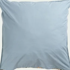 Housse de couette 240x220cm et 2 taies d'oreiller 63x63cm en percale de coton motif floral - bleu