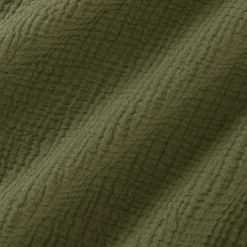 Housse de couette 260x240cm et 2 taies d'oreiller 63x63cm en double gaze de coton - vert sauge