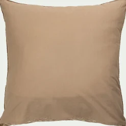 Housse de couette 260x240cm et 2 taies d'oreiller 63x63cm en coton lavé - beige