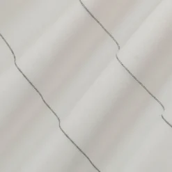 Housse de couette 240x220cm et 2 taies d'oreiller 65x65cm en flanelle de coton à rayures - blanc