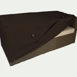 Housse de protection pour canapé de jardin 2 places - noir - (L170x90xH60cm)