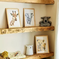 Image aquarelle encadrée Éléphant - A4