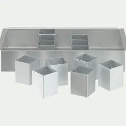 Kit moule à gâteau modulable chiffres et lettres en aluminium - gris métallisé