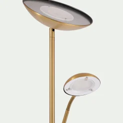 Lampadaire électrifié droit en acier H180cm - doré