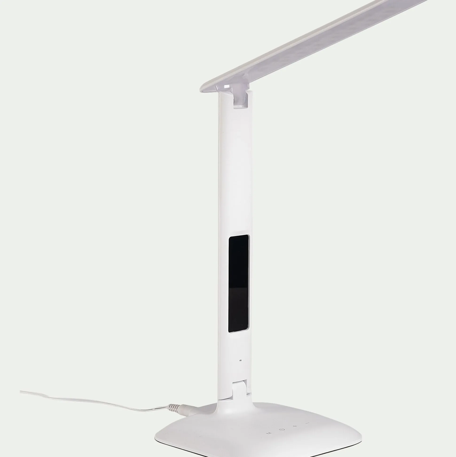 Lampe à clapet tactile avec écran - blanc H33,5cm