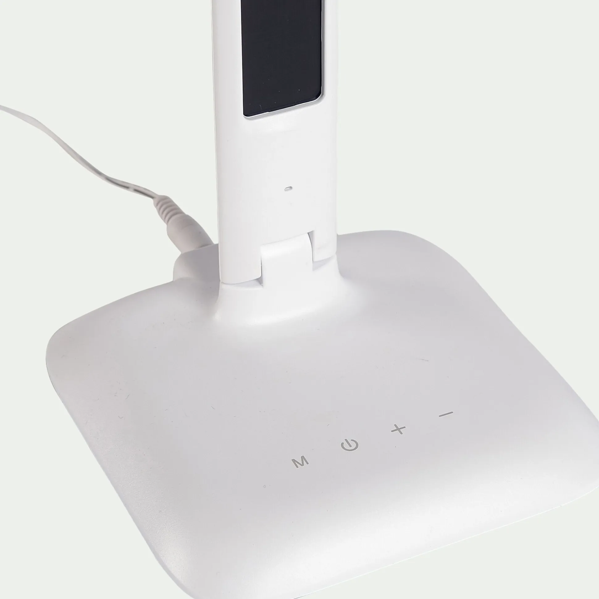 Lampe à clapet tactile avec écran - blanc H33,5cm