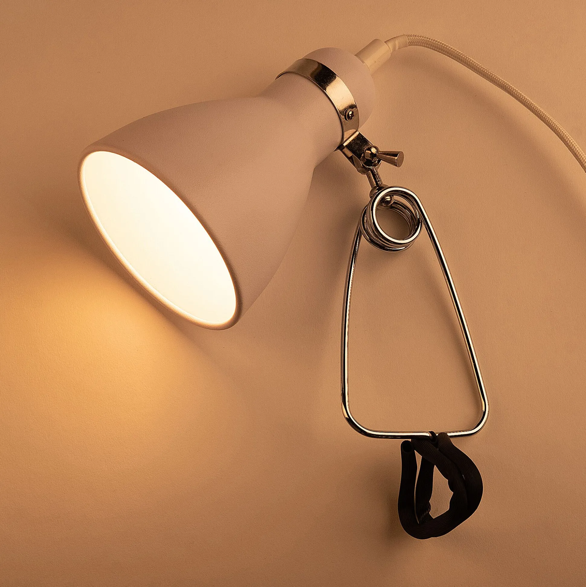 Lampe à pince - blanc h29,5cm
