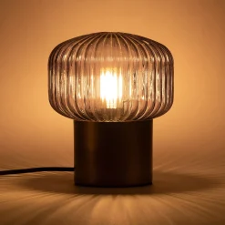 Lampe à poser en verre D16cm - doré