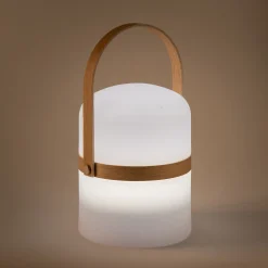 Lampe à poser extérieur nomade H26,50xD14,50cm - blanc