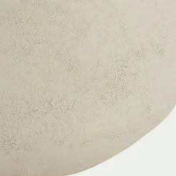 Lampe à poser électrifiée en céramique et coton D38cm - beige