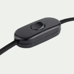 Lampe à poser électrifiée en céramique et coton H62cm - vert