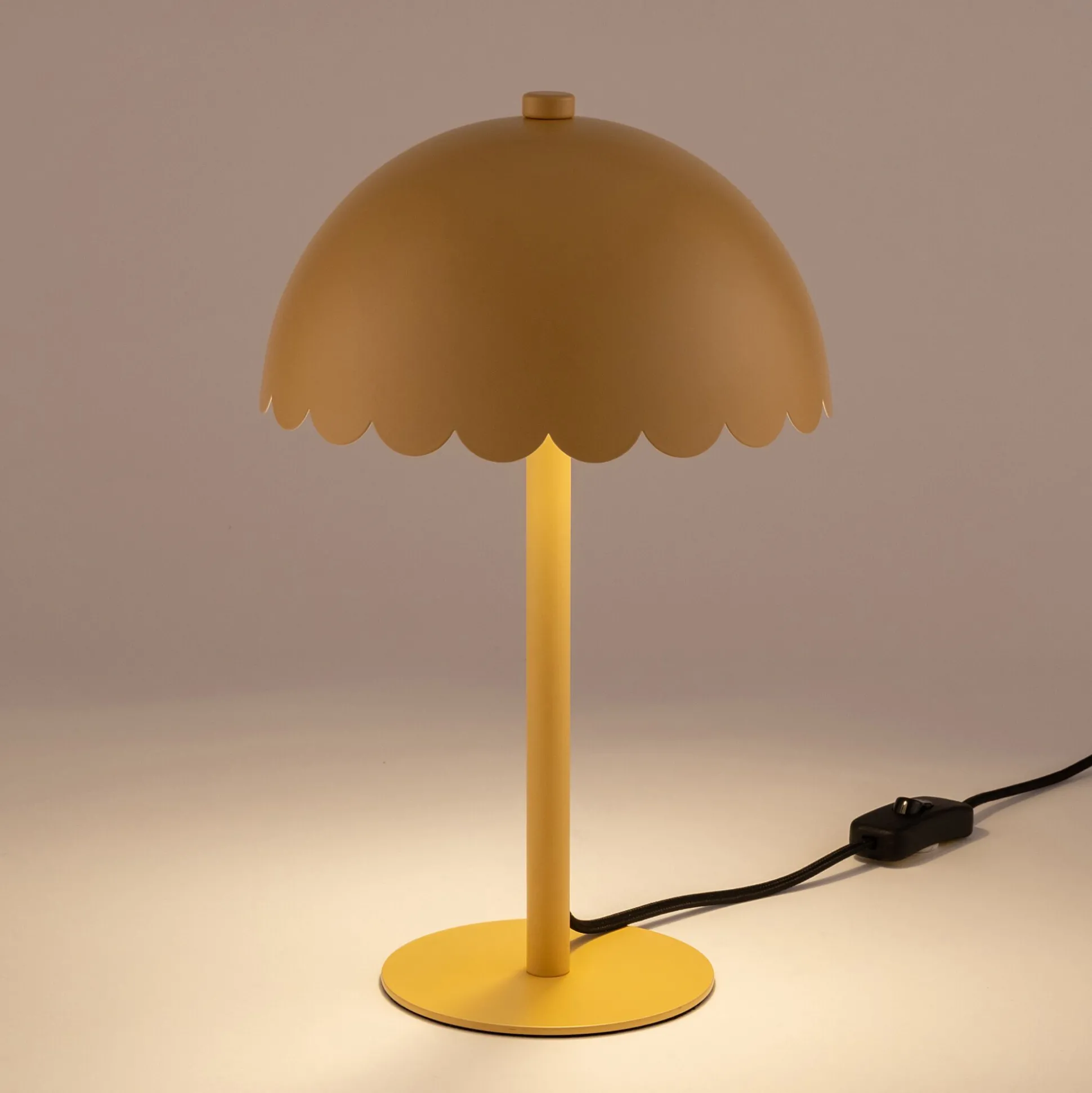 Lampe à poser électrifiée en acier H31,5cm - jaune