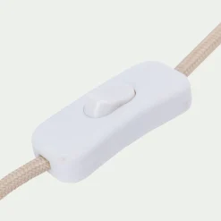 Lampe à poser électrifiée en acier H30cm - blanc