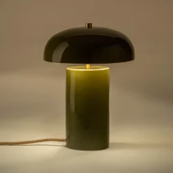 Lampe à poser électrifiée en porcelaine D23,2cm - vert