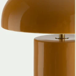 Lampe à poser électrifiée en porcelaine D23,2cm - jaune