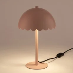 Lampe à poser électrifiée en acier H31,5cm - rose