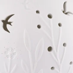 Lampe à poser électrifiée forme globe ajouré en porcelaine D16cm - blanc