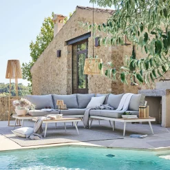 Lampe à poser solaire en bambou H36cm - naturel