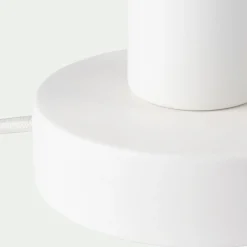 Lampe applique en métal blanc D10xH9cm