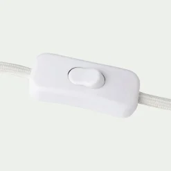 Lampe applique en métal blanc D10xH9cm