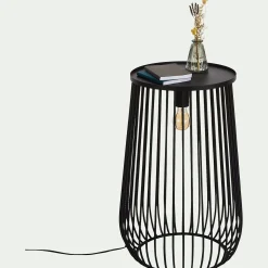 Lampe de sol en métal - noir H61,3xD40cm