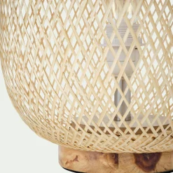 Lampe de sol électrifiée en bambou D30cm - naturel