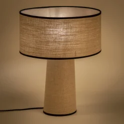 Lampe en lin calandré - naturel H40cm