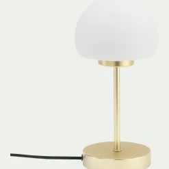 Lampe électrifiée tactile en acier et verre H29cm - doré