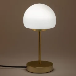 Lampe électrifiée tactile en acier et verre H29cm - doré