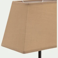 Lampe métal avec abat-jour H47cm - taupe clair