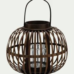 Lanterne en bambou H26cm - marron