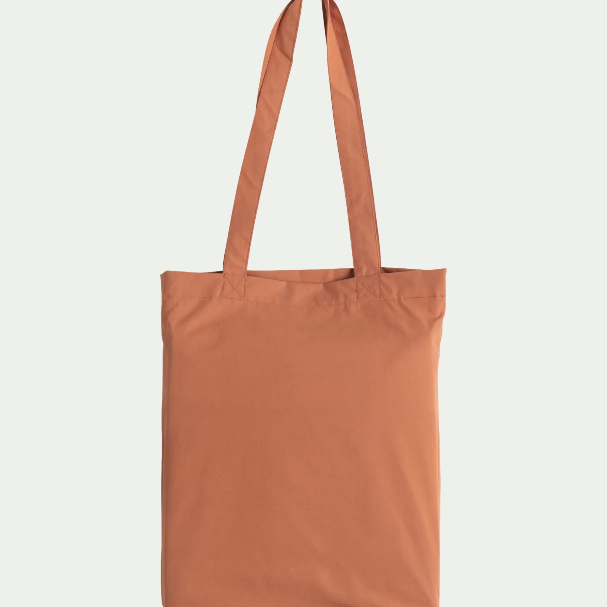 Linge de lit uni en percale de coton - brun rustrel