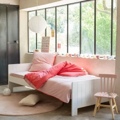 Lit 1 place enfant en bois 90x200cm - blanc