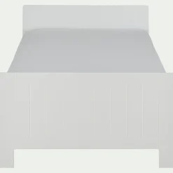 Lit 1 place enfant en bois 90x200cm - blanc