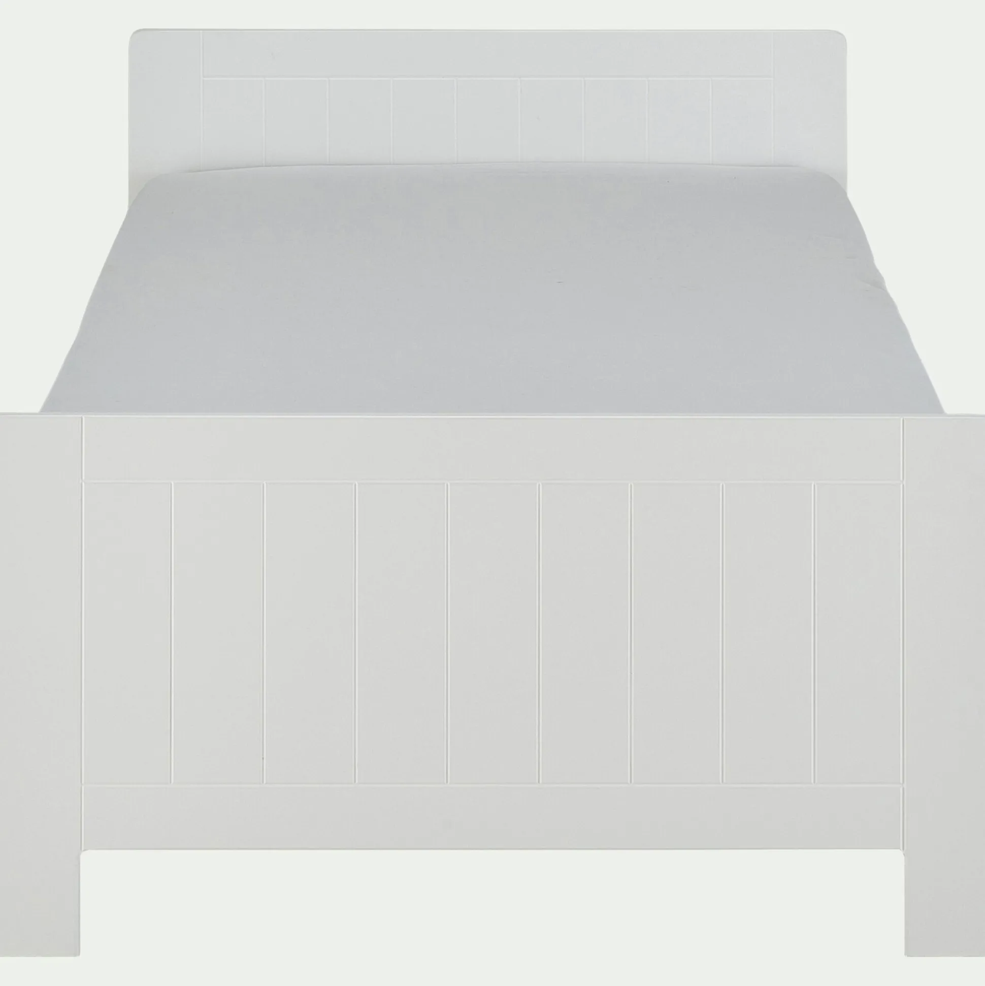 Lit 1 place enfant en bois 90x200cm - blanc