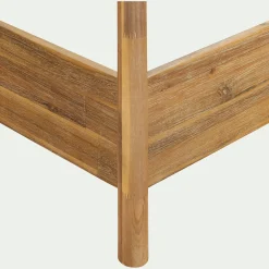 Lit 2 places à baldaquin en acacia massif 160x200cm - bois clair