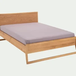 Lit 2 places en plaqué chêne - 180x200cm