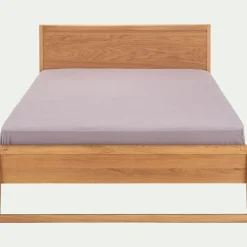 Lit 2 places en plaqué chêne - 180x200cm
