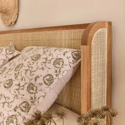 Lit 2 places en rotin 140x200cm - naturel