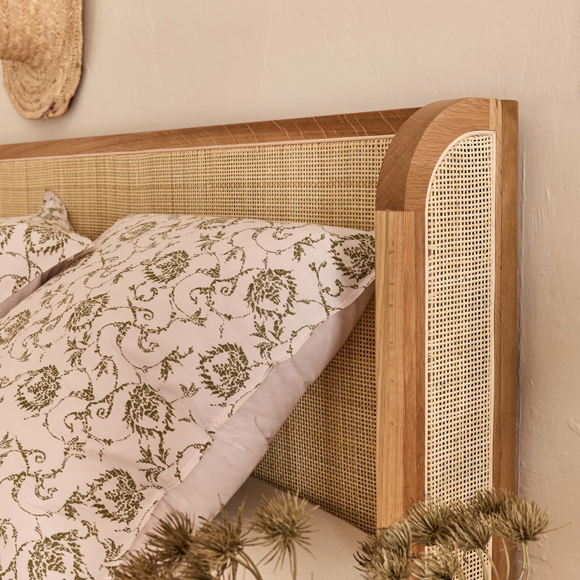 Lit 2 places en rotin 140x200cm - naturel