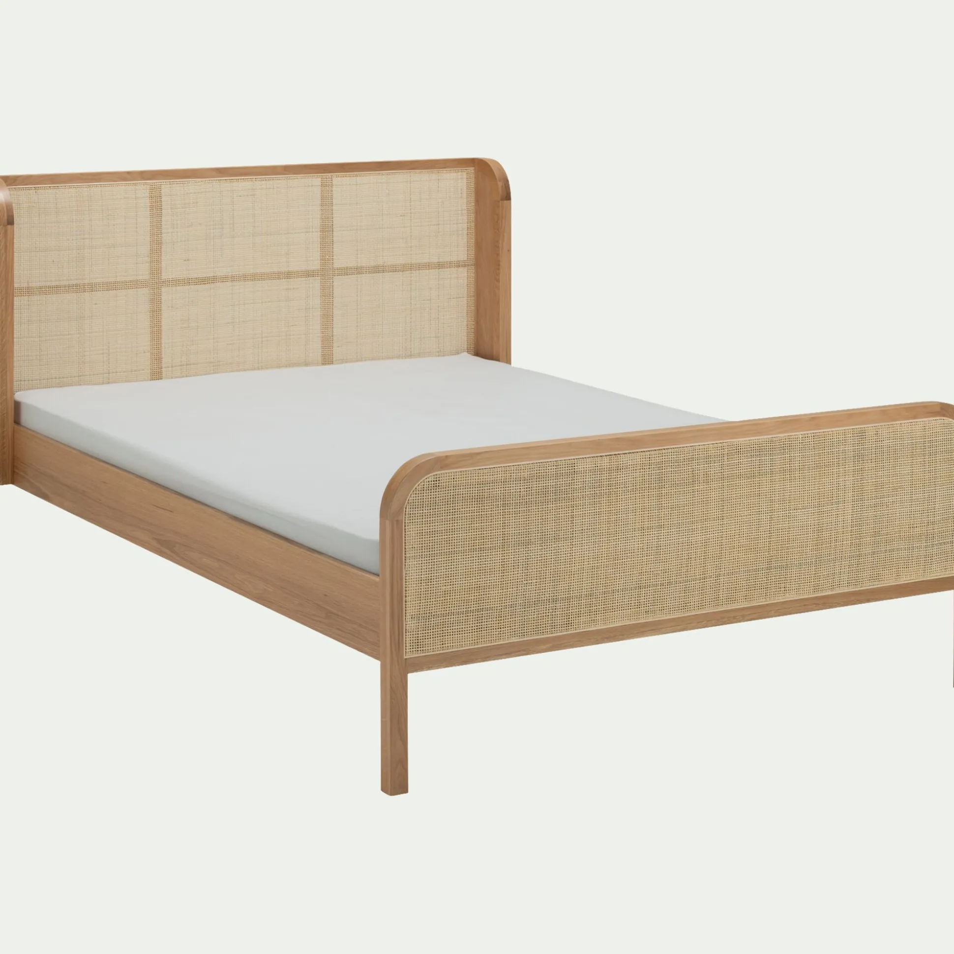 Lit 2 places en rotin 140x200cm - naturel