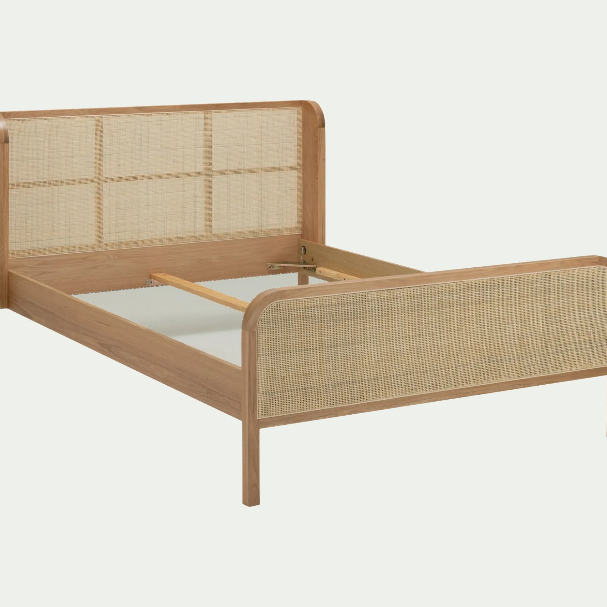 Lit 2 places en rotin 140x200cm - naturel