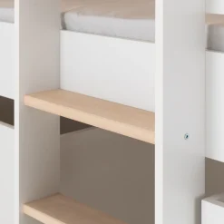 Lit cabane 1 place en bois 90x200 cm - blanc