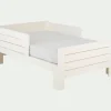 Lit évolutif 1 place blanc en pin massif 3 positions pour enfant avec matelas évolutif