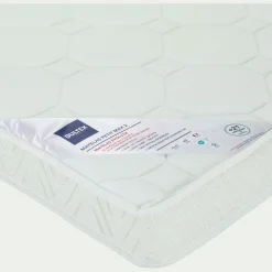 Lit évolutif 1 place blanc en pin massif 3 positions pour enfant avec matelas évolutif