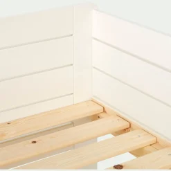 Lit évolutif 1 place en pin massif 3 positions pour enfant - blanc