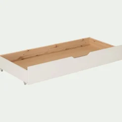 Lit évolutif 1 place en pin massif 3 positions pour enfant avec tiroir - blanc